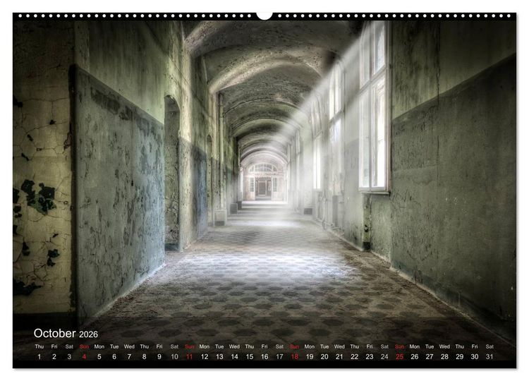 Produktbild: Lost Places HDR Beelitz II (High Quality Premium Wall Calendar 2026 DIN A2 landscape),CALVENDO 12 Month Wall Calendar