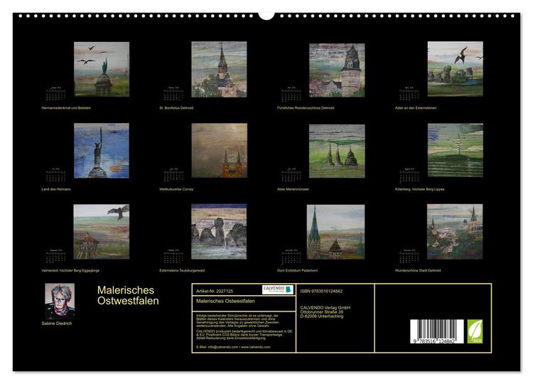 Produktbild: Malerisches Ostwestfalen (hochwertiger Premium Wandkalender 2026 DIN A2 quer), Kunstdruck in Hochglanz