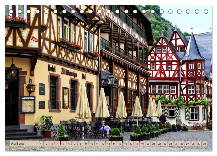 Produktbild: Bacharach - Sehenswerter Ort am Mittelrhein (Tischkalender 2026 DIN A5 quer), CALVENDO Monatskalender