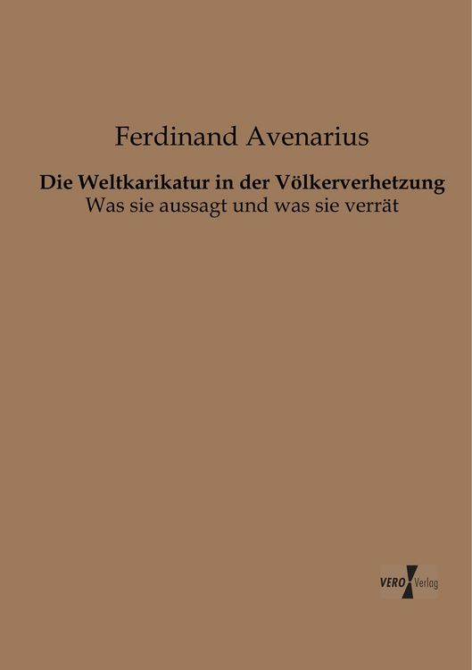 Produktbild: Die Weltkarikatur in der V&ouml;lkerverhetzung