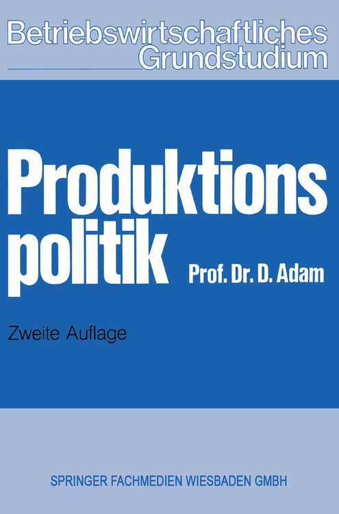 Produktbild: Produktionspolitik