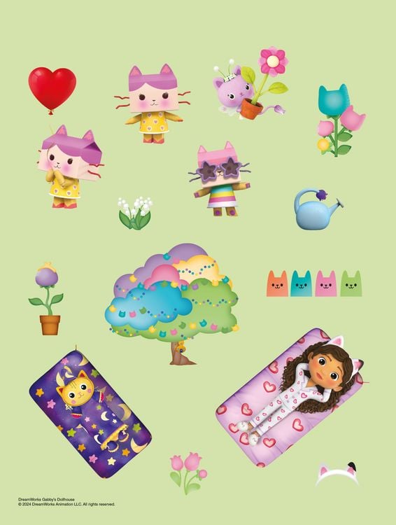 Produktbild: Gabby's Dollhouse: 1001 Sticker: Stickern &ndash; R&auml;tseln &ndash; Ausmalen