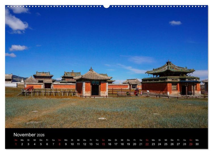 Produktbild: Mongolei - Zwischen Mittelalter und Moderne (hochwertiger Premium Wandkalender 2026 DIN A2 quer), Kunstdruck in Hochglanz