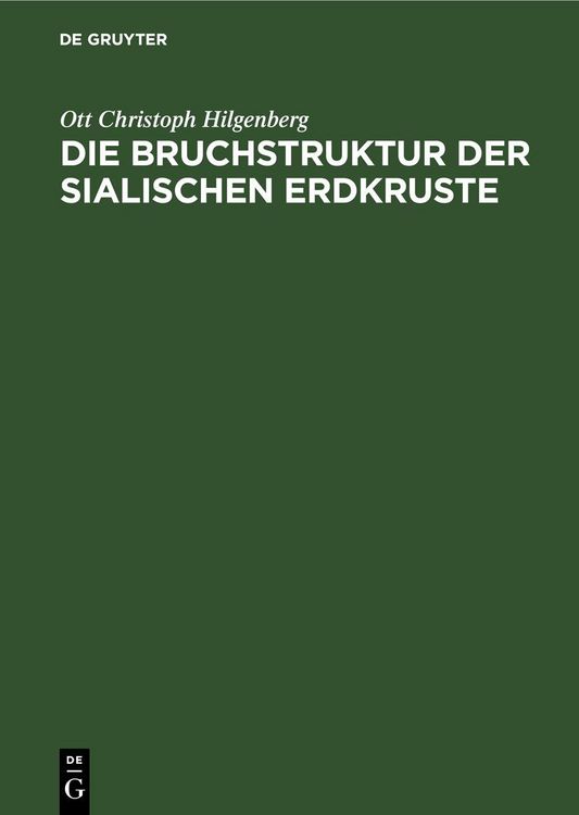 Produktbild: Die Bruchstruktur der sialischen Erdkruste