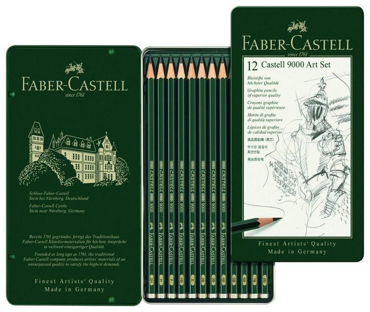 Produktbild: Faber-Castell Bleistifte Castell 9000 Design Set, 8B-2H, 12er Set