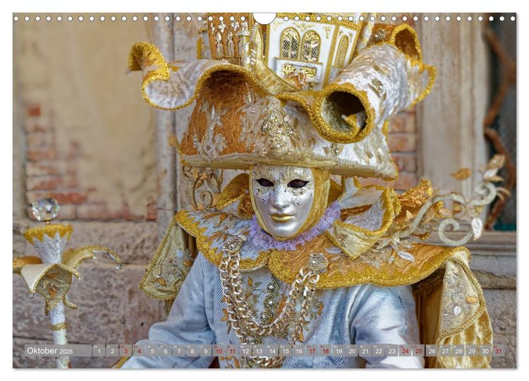 Produktbild: neunziggrad I photoart: der karneval von venedig (Wandkalender 2026 DIN A3 quer), CALVENDO Monatskalender