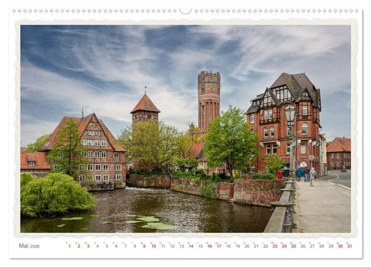 Produktbild: Malerisches L&uuml;neburg (hochwertiger Premium Wandkalender 2026 DIN A2 quer), Kunstdruck in Hochglanz