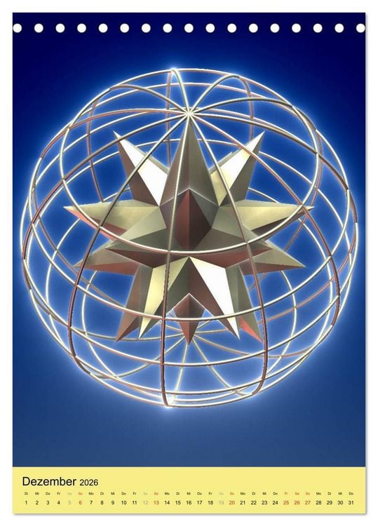 Produktbild: Fraktale Geometrie (Tischkalender 2026 DIN A5 hoch), CALVENDO Monatskalender