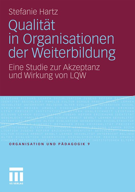 Produktbild: Qualit&auml;t in Organisationen der Weiterbildung