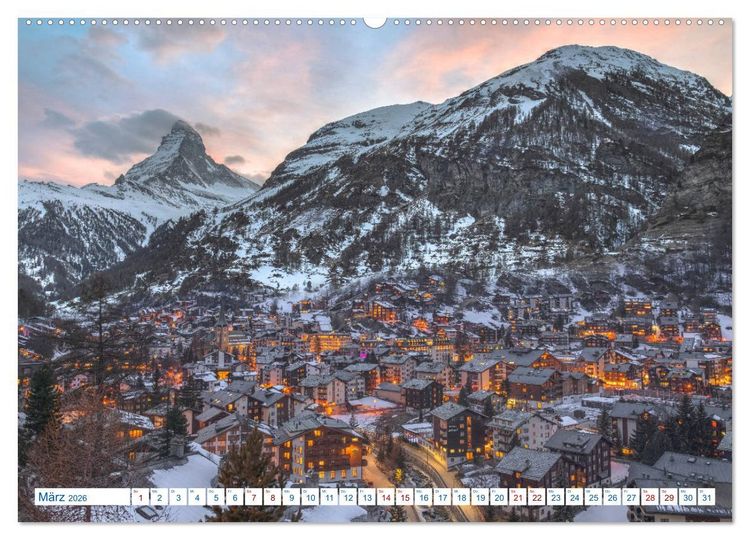 Produktbild: Schweiz - Vom Hochgebirge zu Palmen (hochwertiger Premium Wandkalender 2026 DIN A2 quer), Kunstdruck in Hochglanz