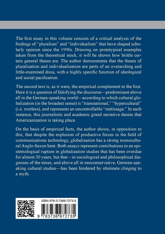 Produktbild: &bdquo;A Farewell to the Thesis of the Most Plural of All Possible Worlds&ldquo; followed by &bdquo;A Look Back at a Quarter Century of Globalization: Verifying the The