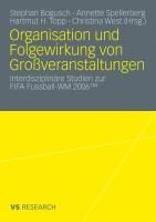 Produktbild: Organisation und Folgewirkung von Gro&szlig;veranstaltungen