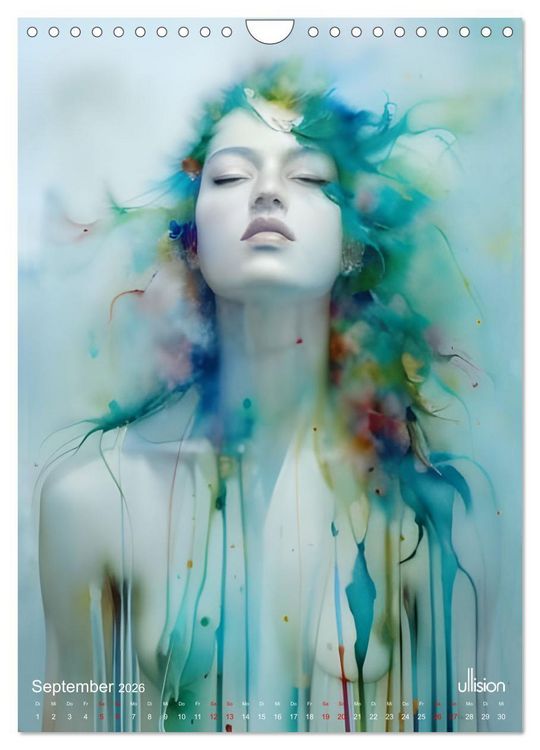Produktbild: WILD FREI SCH&Ouml;N Aquarell-Portraits (Wandkalender 2026 DIN A4 hoch), CALVENDO Monatskalender