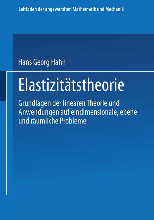 Produktbild: Elastizit&auml;tstheorie