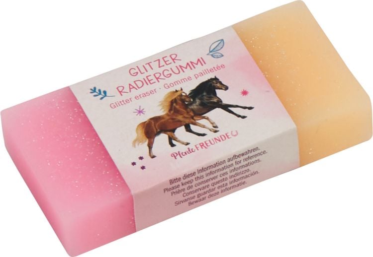 Produktbild: Glitzer Radiergummi / Pferdefreunde