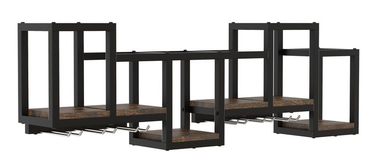 Produktbild: Holz Wandregal Gew&uuml;rze Gl&auml;ser Regal K&uuml;che Kolari M
