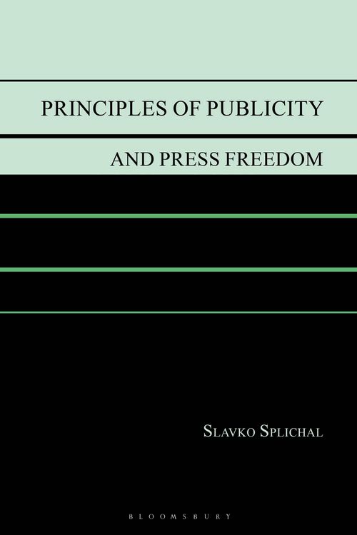 Produktbild: Principles of Publicity and Press Freedom