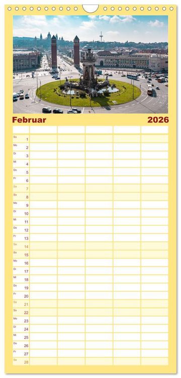 Produktbild: Familienplaner 2026 - Barcelona - Die wundersch&ouml;ne Hauptstadt Kataloniens. mit 5 Spalten (Wandkalender, 21 x 45 cm) CALVENDO