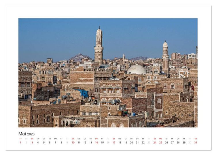 Produktbild: Der Jemen (Tischkalender 2026 DIN A5 quer), CALVENDO Monatskalender