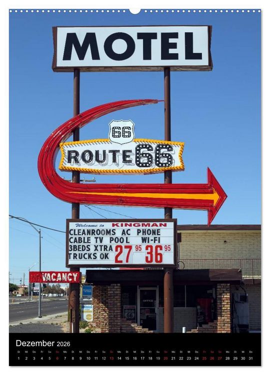 Produktbild: Route 66 (Wandkalender 2026 DIN A2 hoch), CALVENDO Monatskalender