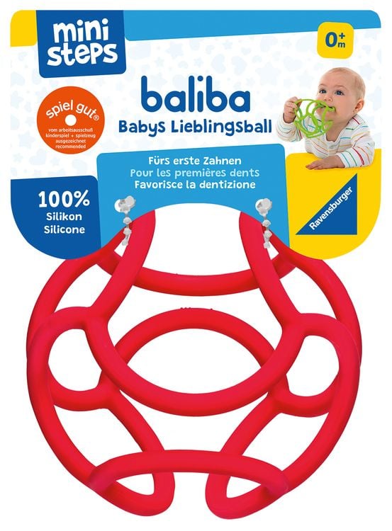 Produktbild: ministeps baliba - Babys Lieblingsball rot - ab 0 Monate