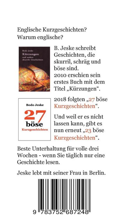 Produktbild: 23 b&ouml;se Kurzgeschichten