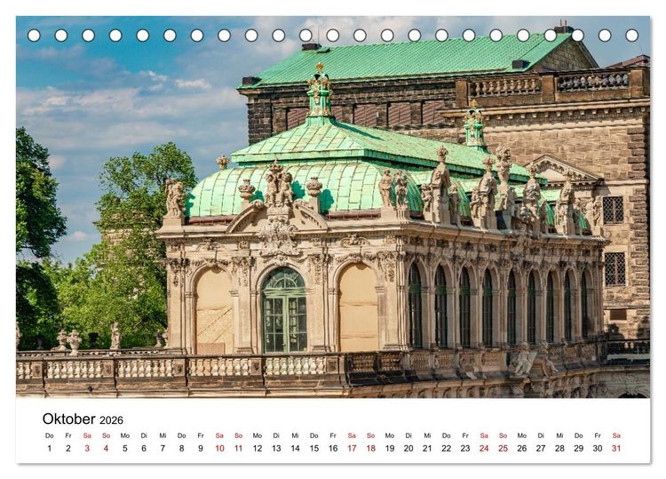 Produktbild: Dresden, Atmosph&auml;re der Altstadt (Tischkalender 2026 DIN A5 quer), CALVENDO Monatskalender