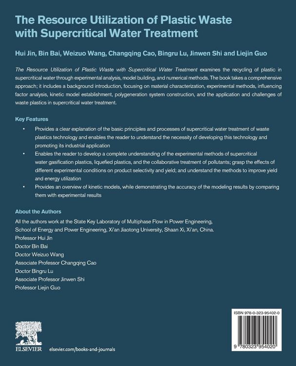 Produktbild: The Resource Utilization of Plastic Waste with Supercritical Water Treatment