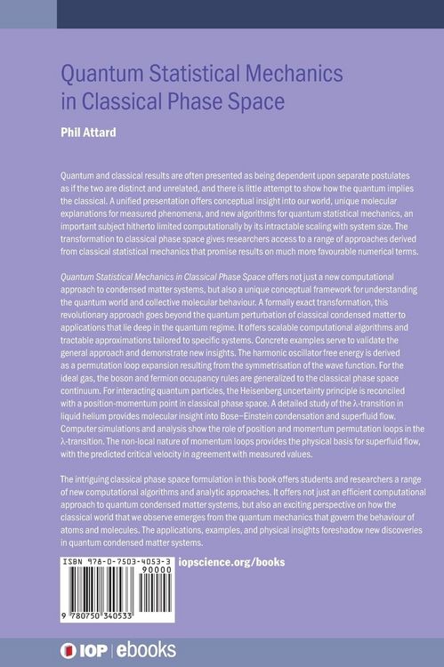 Produktbild: Quantum Statistical Mechanics in Classical Phase Space