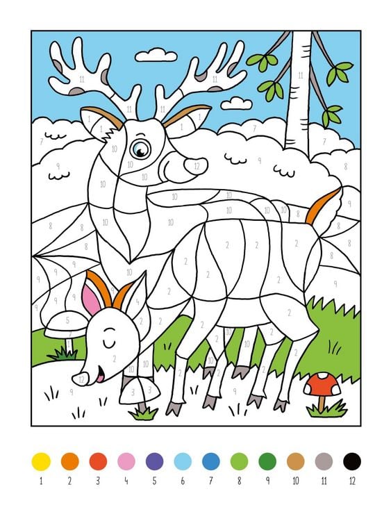 Produktbild: Mein dickes Malen-nach-Zahlen-Buch &ndash; Tiere