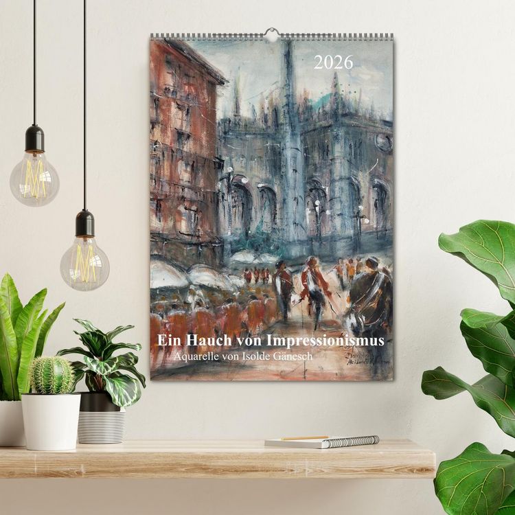 Produktbild: Ein Hauch von Impressionismus &ndash; Aquarelle von Isolde G&auml;nesch (Wandkalender 2026 DIN A2 hoch), CALVENDO Monatskalender