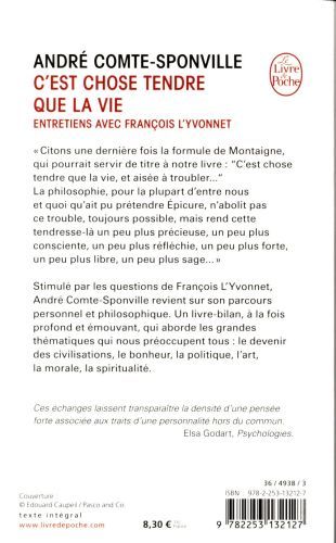 Produktbild: C'est chose tendre que la vie : entretiens avec François L'Yvonnet