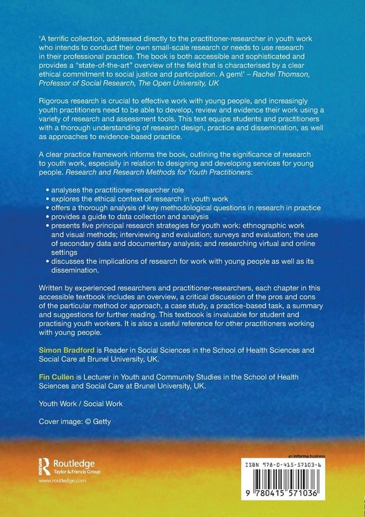 Produktbild: Research and Research Methods for Youth Practitioners