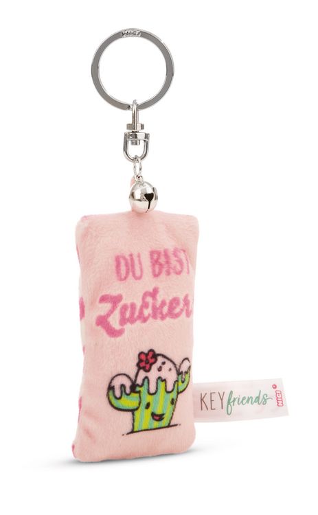 Produktbild: Schl&uuml;sselanh&auml;nger Mini Pl&uuml;schkissen Du bist Zucker! m. Gl&ouml;ckchen