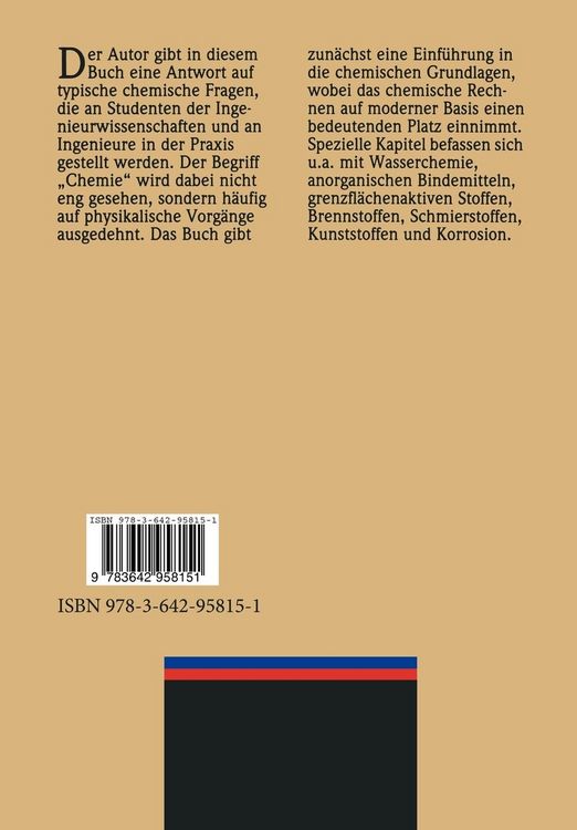 Produktbild: Angewandte Chemie f&uuml;r Ingenieure