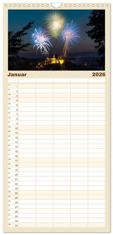 Produktbild: Familienplaner 2026 - M&auml;rchenhaftes Marburg mit 5 Spalten (Wandkalender, 21 x 45 cm) CALVENDO