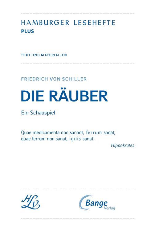Produktbild: Die R&auml;uber von Friedrich Schiller (Textausgabe)