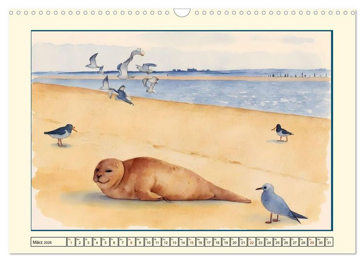 Produktbild: Schleswig-Holsteins Nordseek&uuml;ste (Wandkalender 2026 DIN A3 quer), CALVENDO Monatskalender