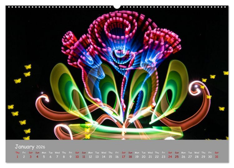 Produktbild: Light is Life and Fun (High Quality Premium Wall Calendar 2026 DIN A2 landscape),CALVENDO 12 Month Wall Calendar