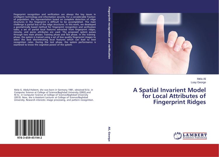 Produktbild: A Spatial Invarient Model for Local Attributes of Fingerprint Ridges