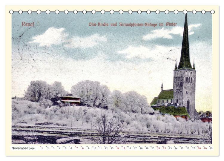 Produktbild: GRUSS AUS REVAL - Estlands Hauptstadt in alten Ansichten (Tischkalender 2026 DIN A5 quer), CALVENDO Monatskalender