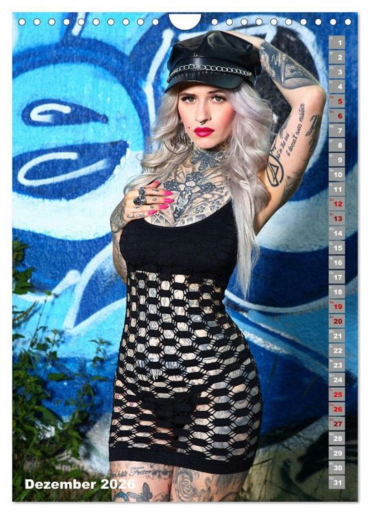 Produktbild: Beauty Tattoo Girls (Wandkalender 2026 DIN A4 hoch), CALVENDO Monatskalender