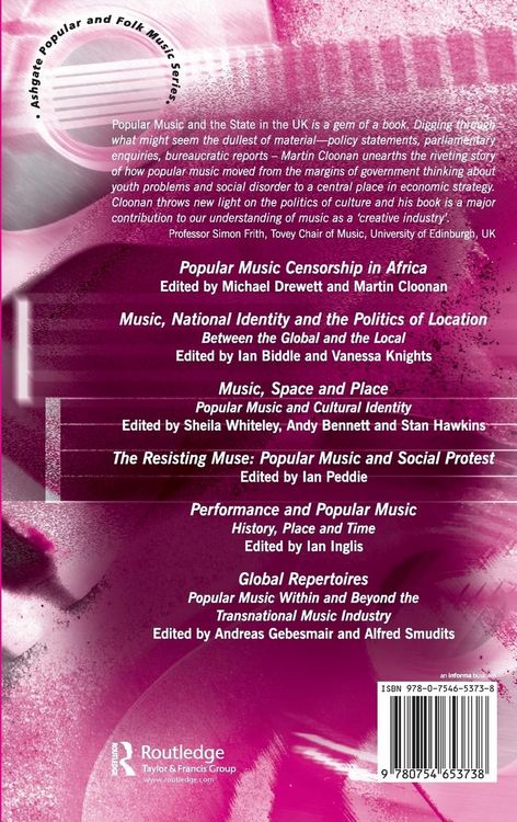 Produktbild: Popular Music and the State in the UK