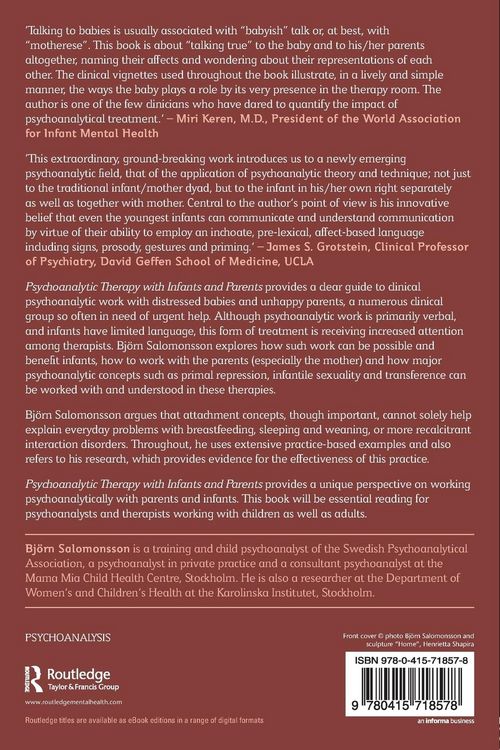 Produktbild: Psychoanalytic Therapy with Infants and their Parents