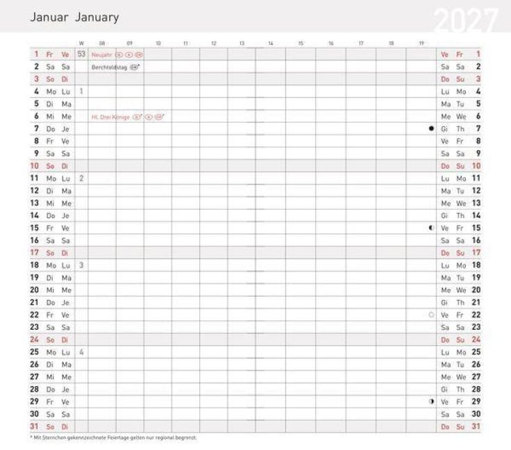 Produktbild: Taschenkalender Pluto geheftet PVC schwarz 2027
