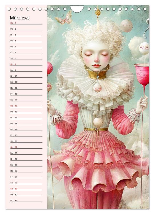 Produktbild: Tarot Wunderwelten. Surrealistische und magische Tarot-Kunst (Wandkalender 2026 DIN A4 hoch), CALVENDO Monatskalender