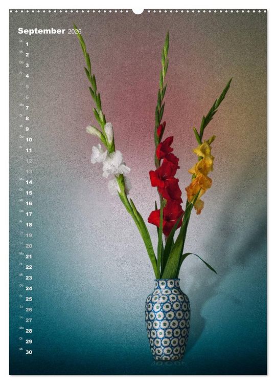 Produktbild: Blumenschmuck in Bunzlau Keramik (Wandkalender 2026 DIN A2 hoch), CALVENDO Monatskalender