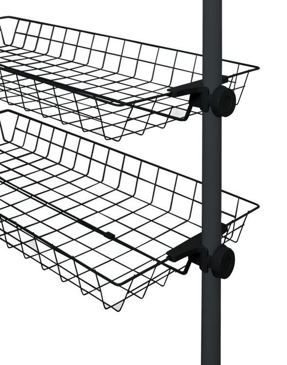 Produktbild: Korb Mod. Herkules Schwarz 2er Set, passend zum Teleskop-System Herkules