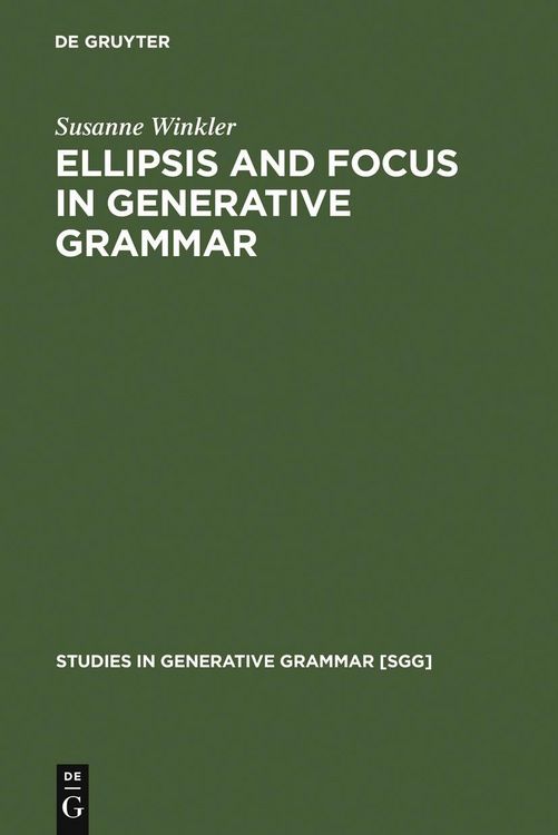 Produktbild: Ellipsis and Focus in Generative Grammar