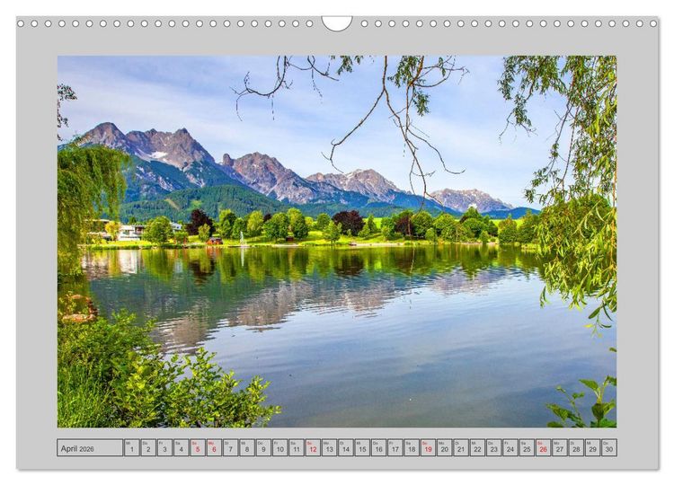 Produktbild: Gr&uuml;&szlig;e aus Saalfelden (Wandkalender 2026 DIN A3 quer), CALVENDO Monatskalender